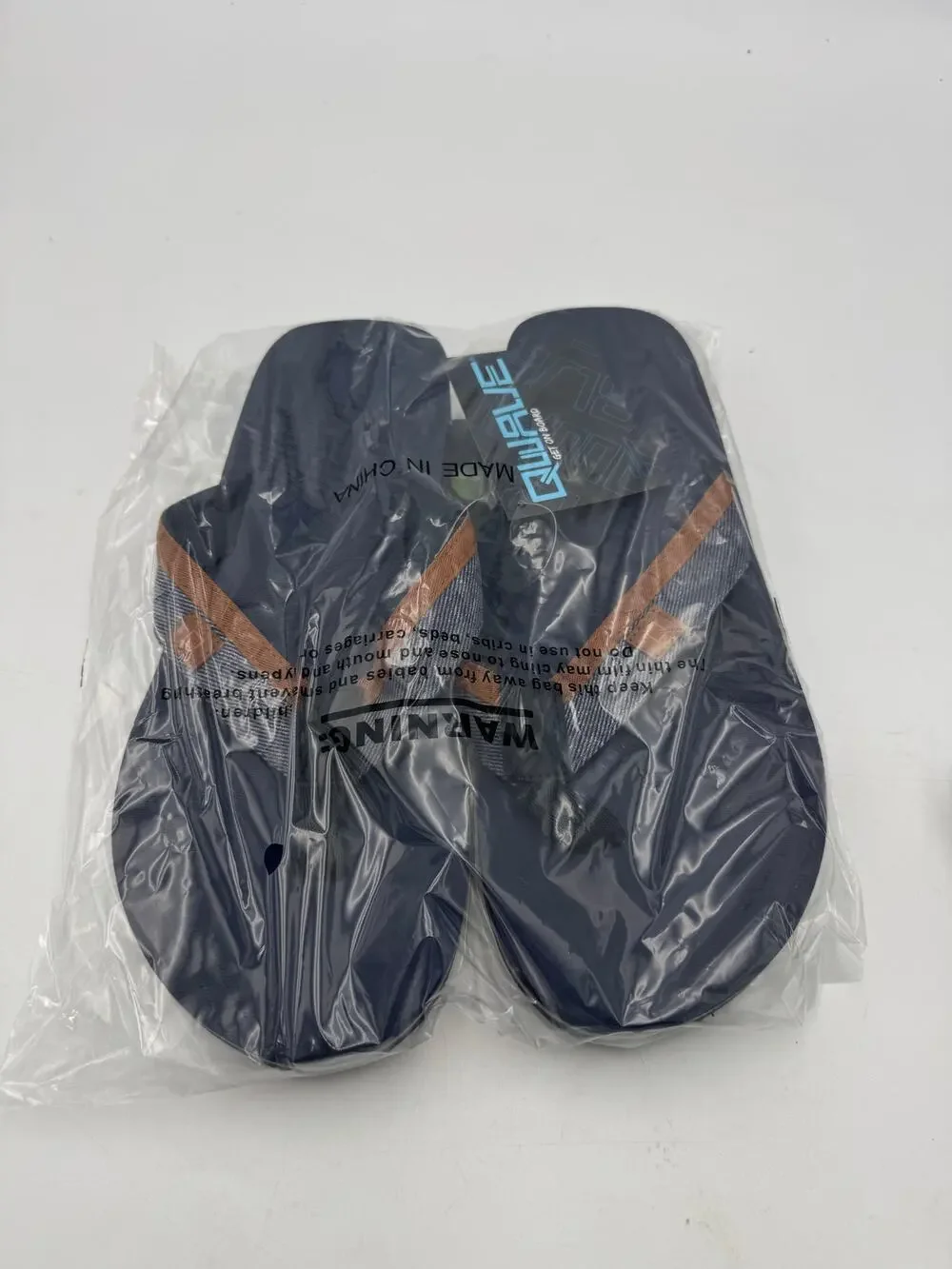 Qwave Men's Comfort Sandals, Navy, Size 8/9
